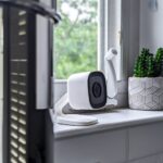 modern camera gadget on windowsill indoors