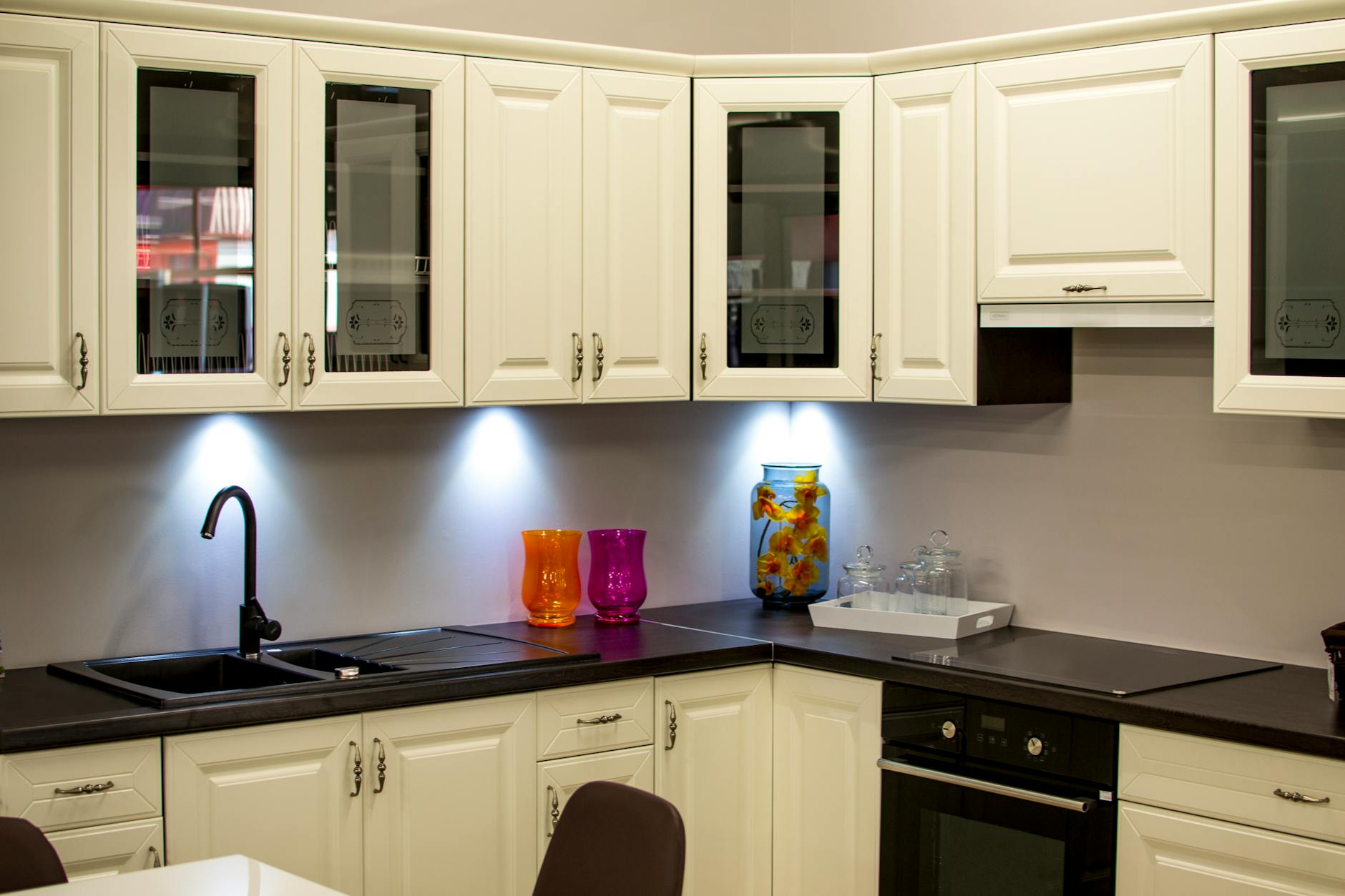 white kitchen cabinet