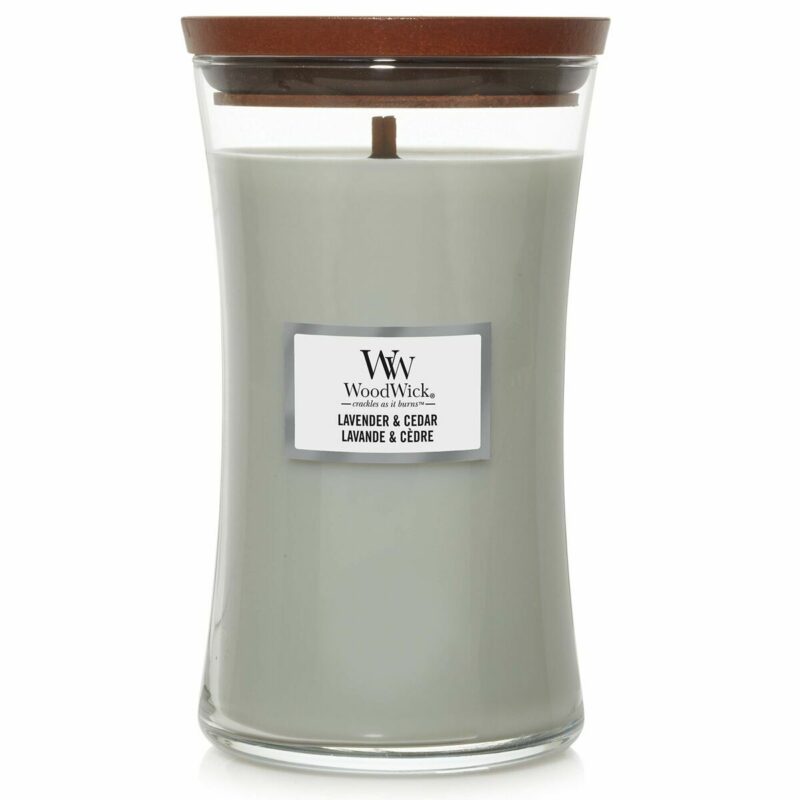 Vela Perfumada Woodwick Core Large Lavender & Cedar 609 g