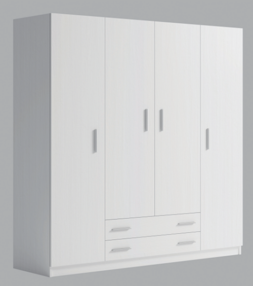 Armario 4 puertas – 2 cajones