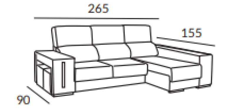 Sofá Chaiselongue - Oscar