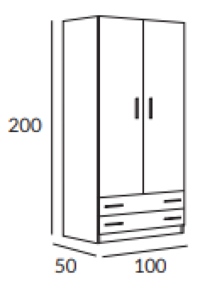 Group 37 Armario 2 puertas – 2 cajones