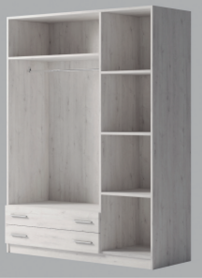 Armario 3 puerta – 2 cajones