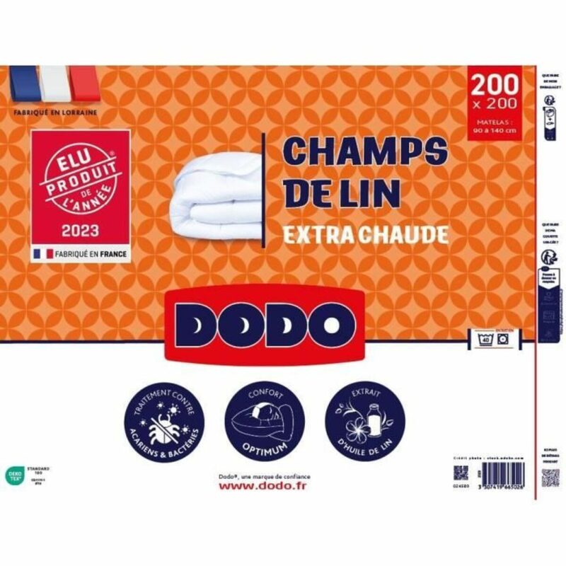 S7194528_0 Relleno Nórdico DODO Champs de Lin Blanco 450 g/m² 200 x 200 cm