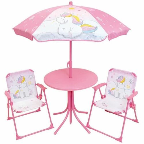 Conjunto de Mesa y Sillas para Niños Fun House Unicorn Rosa