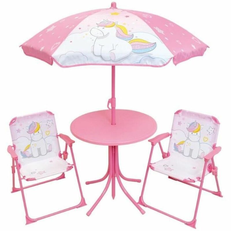 Conjunto de Mesa y Sillas para Niños Fun House Unicorn Rosa