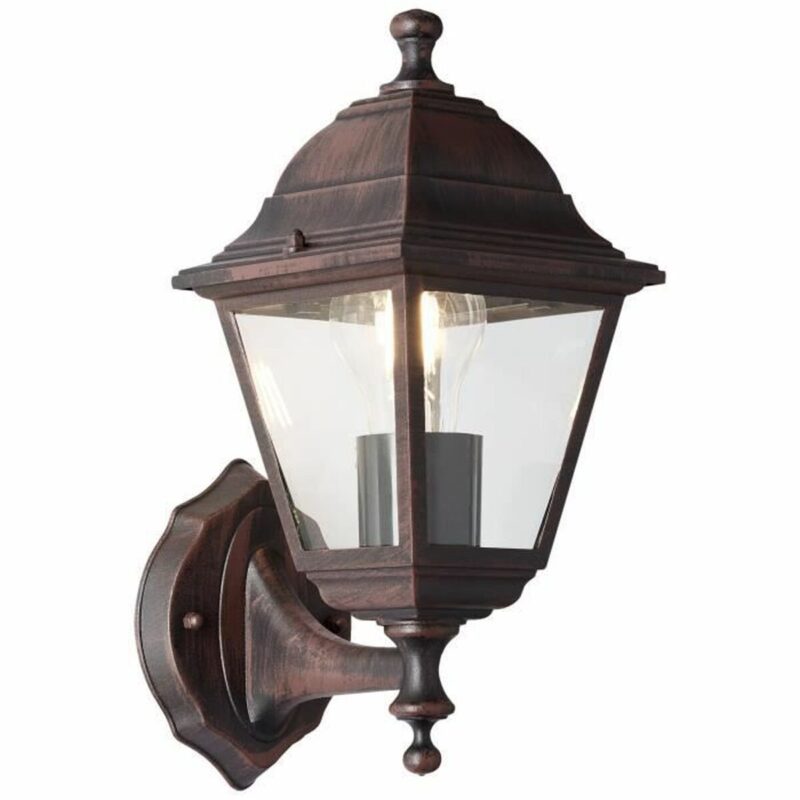 S7184540_0 Farol para Jardín Brilliant Nissie Orange Negro oxidado 60 W E27 Exterior