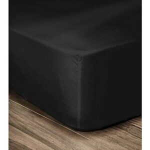 Sábana Bajera Lovely Home Negro Cama doble 140 x 190 cm