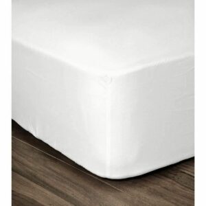 Sábana Bajera Lovely Home Blanco Cama doble 160 x 200 cm 100 % algodón