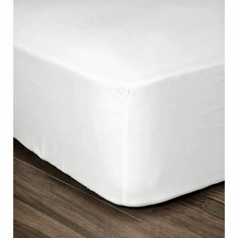 Sábana Bajera Lovely Home Blanco Cama doble 160 x 200 cm 100 % algodón