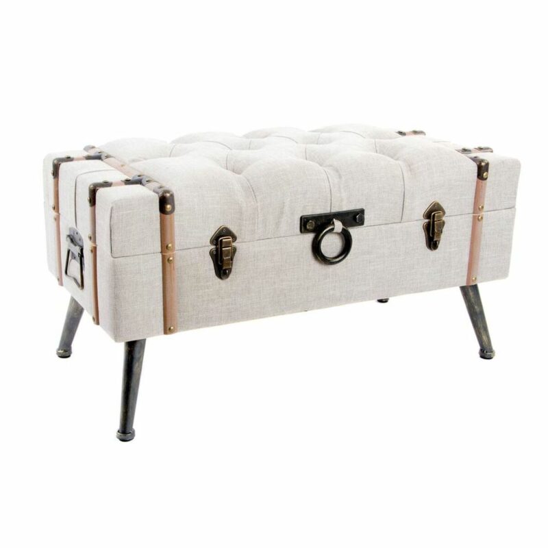 Banqueta DKD Home Decor   Marrón Negro Beige Madera Madera MDF 82 x 42 x 43 cm