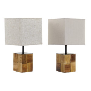 S3031129_0 Lámpara de mesa DKD Home Decor 20,5 x 20,5 x 40 cm Abeto Metal 220 V 60 W (2 Unidades)