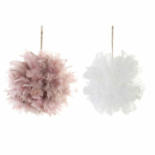 Adorno Navideño DKD Home Decor Espuma Pluma (40 x 40 x 40 cm) (2 pcs)