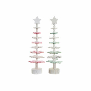 S3024963_0 Árbol de Navidad DKD Home Decor Madera MDF (2 pcs) (11 x 11 x 41 cm)