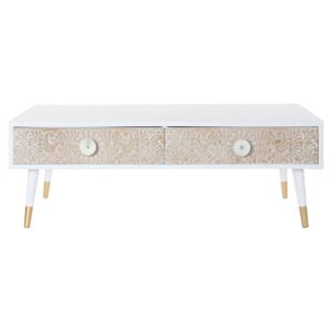 Mueble de TV DKD Home Decor Blanco Abeto Marrón claro (120 x 65 x 42 cm)