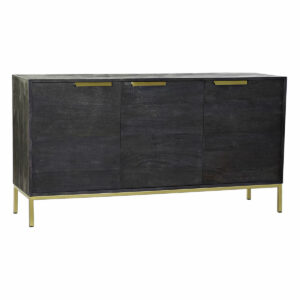 S3023119_0 Aparador DKD Home Decor Negro Dorado Madera de mango 145 x 41 x 77 cm