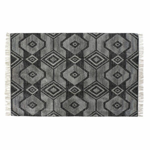 Alfombra DKD Home Decor Blanco Negro Algodón (160 x 230 x 1 cm)