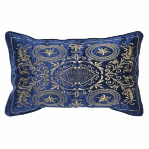 S3017672_0 Cojín DKD Home Decor 8424001850358 Dorado 50 x 10 x 30 cm Azul marino