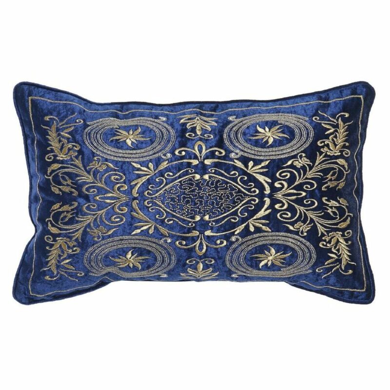 S3017672_0 Cojín DKD Home Decor 8424001850358 Dorado 50 x 10 x 30 cm Azul marino