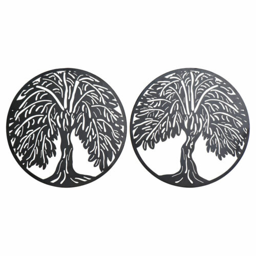 Decoración de Pared DKD Home Decor Árbol Metal (2 pcs) (40 x 1 x 40 cm)