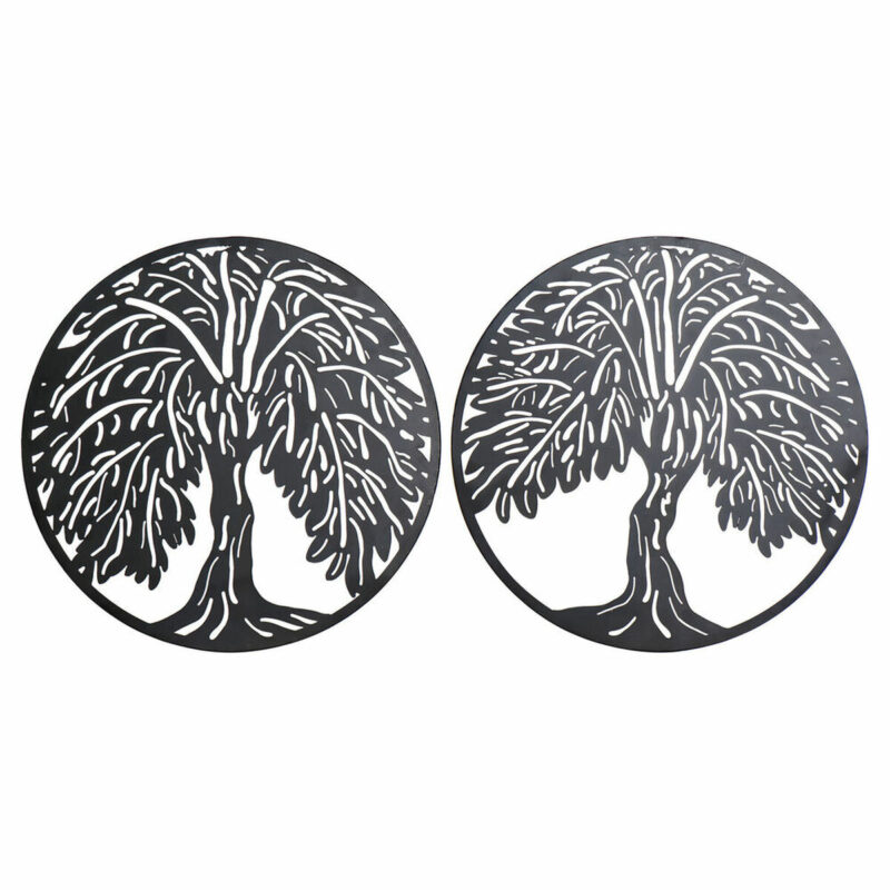 Decoración de Pared DKD Home Decor Árbol Metal (2 pcs) (40 x 1 x 40 cm)