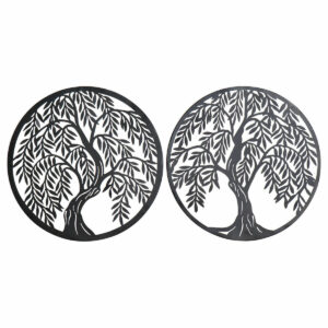 Decoración de Pared DKD Home Decor Árbol Metal (2 pcs) (40 x 1 x 40 cm)