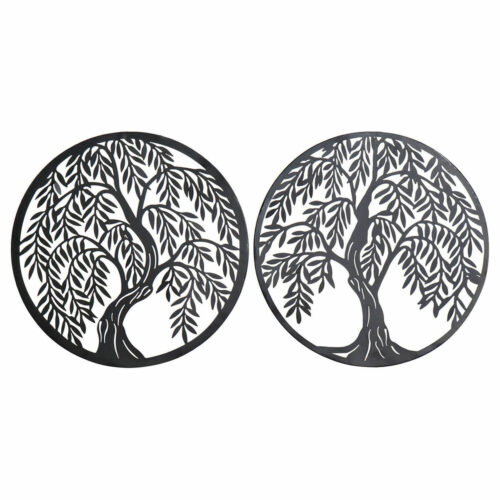 Decoración de Pared DKD Home Decor Árbol Metal (2 pcs) (40 x 1 x 40 cm)