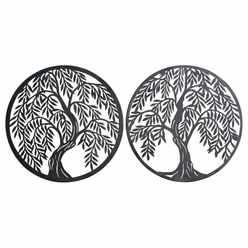 Decoración de Pared DKD Home Decor Árbol Metal (2 pcs) (40 x 1 x 40 cm)