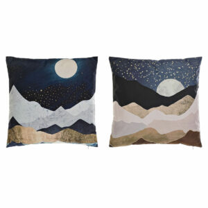 S3038011_0 Cojín DKD Home Decor Multicolor Luna 45 x 10 x 45 cm (2 Unidades)