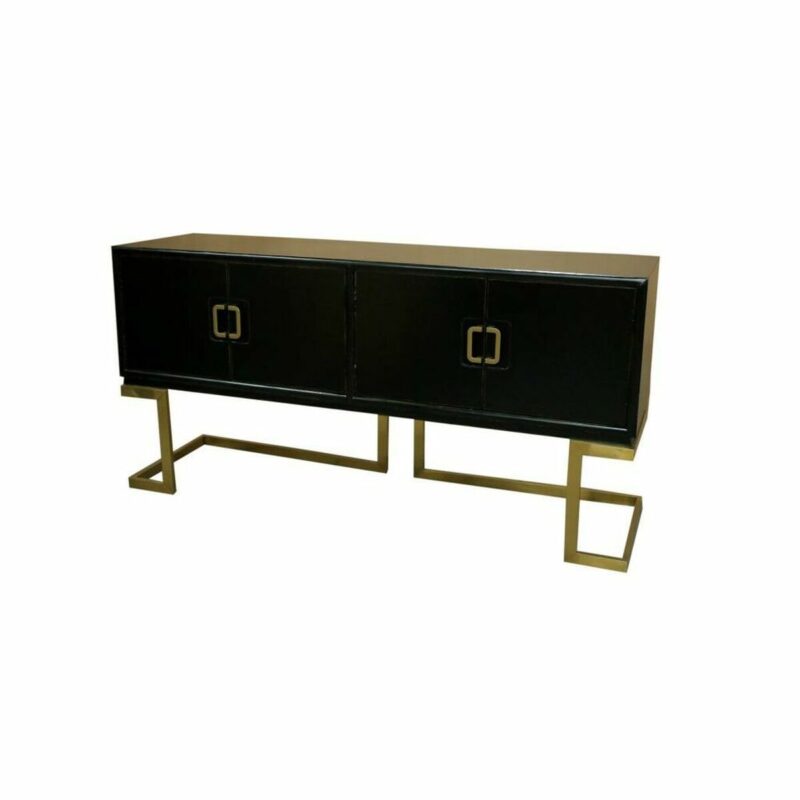 Aparador DKD Home Decor Negro Bronce Dorado Metal Álamo 180 x 50 x 90 cm