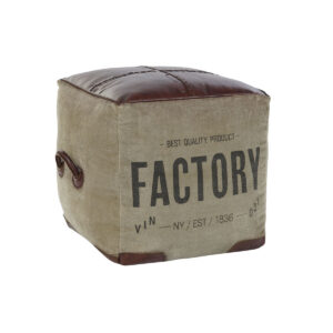 Reposapiés DKD Home Decor 46 x 40 x 40 cm Beige Marrón Vintage