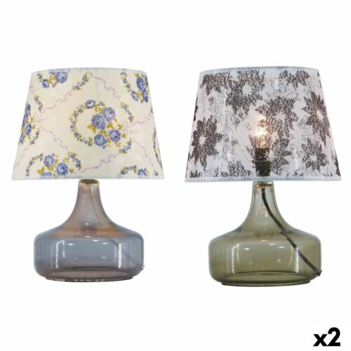 Lámpara de mesa DKD Home Decor 28 x 28 x 40,5 cm Cristal Multicolor 220 V 50 W (2 Unidades)