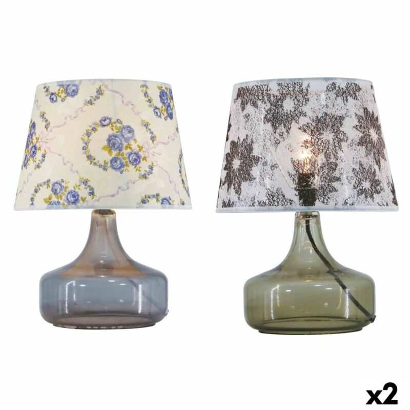 S3021012_0 Lámpara de mesa DKD Home Decor 28 x 28 x 40,5 cm Cristal Multicolor 220 V 50 W (2 Unidades)