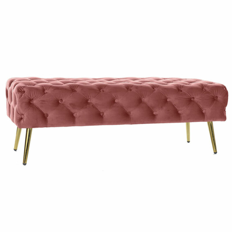 S3023737_0 Banqueta DKD Home Decor Rosa Dorado (120 x 45 x 40 cm)