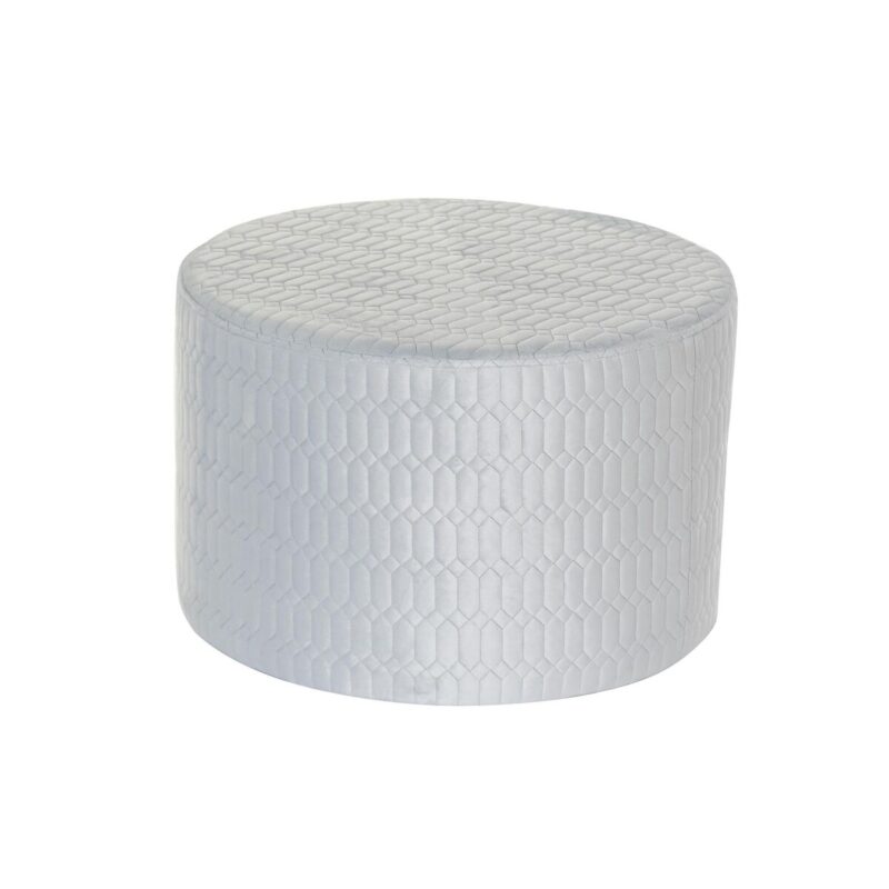 S3023751_0 Reposapiés DKD Home Decor Poliéster Azul cielo Esponja Madera MDF (55 x 55 x 35 cm)