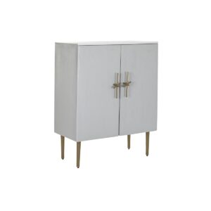S3033395_0 Armario DKD Home Decor Blanco Dorado Hierro Madera de mango 85 x 45 x 110 cm BAR
