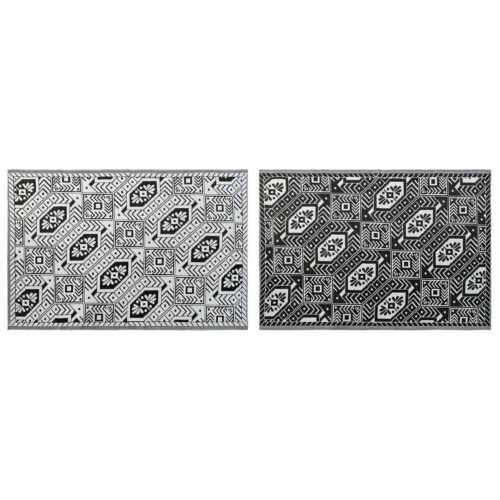 Alfombra DKD Home Decor Blanco Negro Étnico (2 Unidades) (150 x 210 cm)