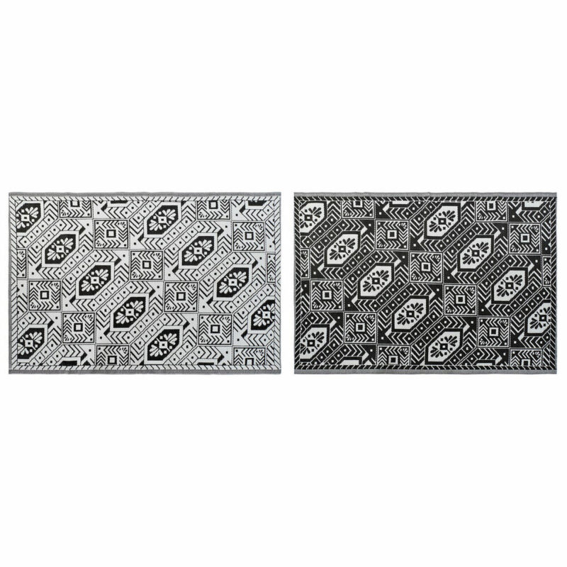Alfombra DKD Home Decor Blanco Negro Étnico (2 Unidades) (150 x 210 cm)