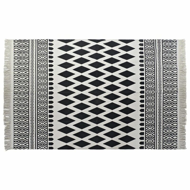 S3038143_0 Alfombra DKD Home Decor Negro Blanco (160 x 250 x 0,7 cm)