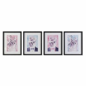 S3028473_0 Cuadro DKD Home Decor Gatos (35 x 2,5 x 45 cm) (35 x 2 x 45 cm) (4 Unidades)