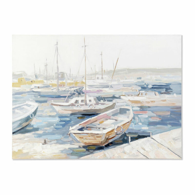 S3028568_0 Cuadro DKD Home Decor Barco Mediterráneo (120 x 3,8 x 90 cm)