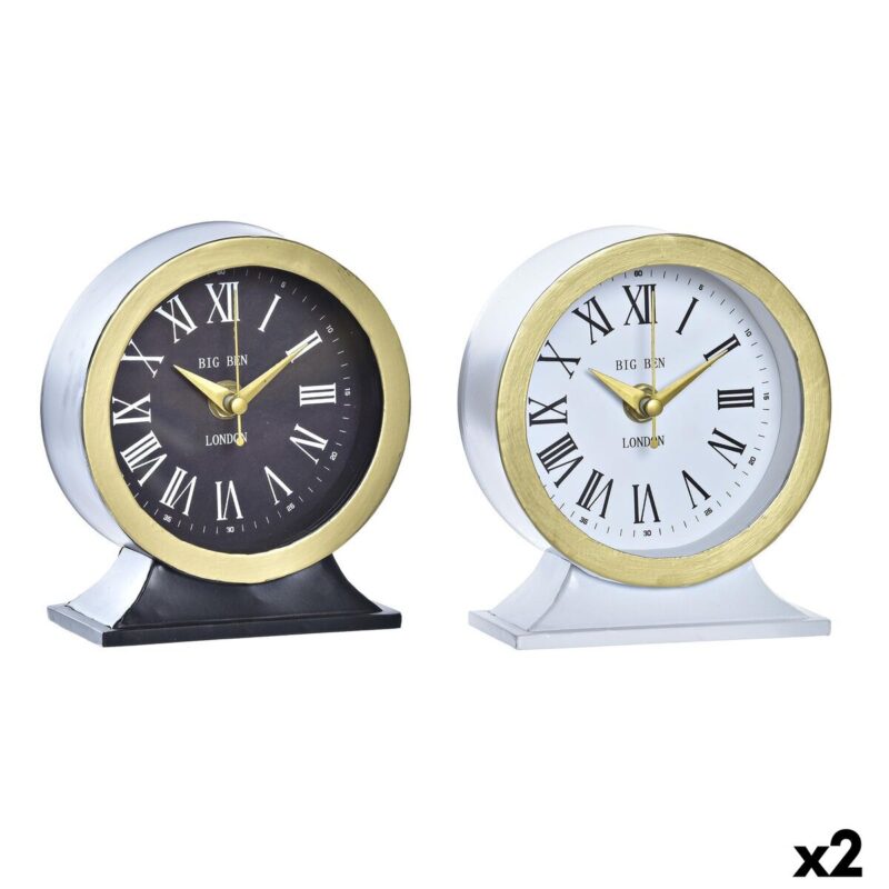 S3037720_0 Reloj de Mesa DKD Home Decor Blanco Negro (2 Unidades)