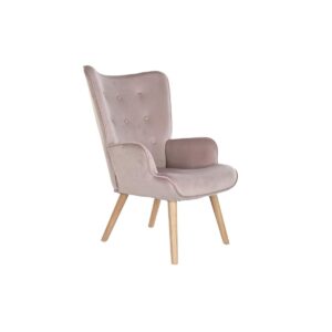 S3034032_0 Butaca DKD Home Decor Rosa Poliéster Madera 67 x 69 x 96 cm 75 x 69 x 96 cm