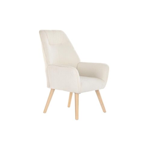 Sillón DKD Home Decor Crema Natural 65 x 75 x 96 cm