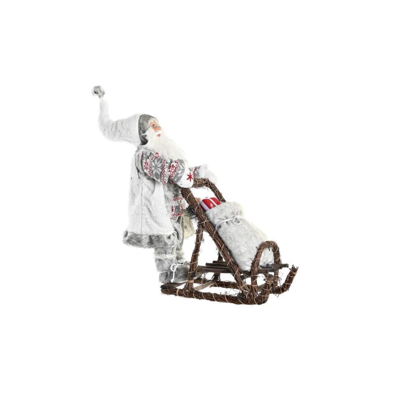 S3035318_0 Adorno Navideño DKD Home Decor Gris Papá Noel 42 x 22 x 48 cm
