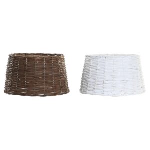 Faldón de árbol de Navidad DKD Home Decor Mimbre (39 x 39 x 22 cm) (2 Unidades)