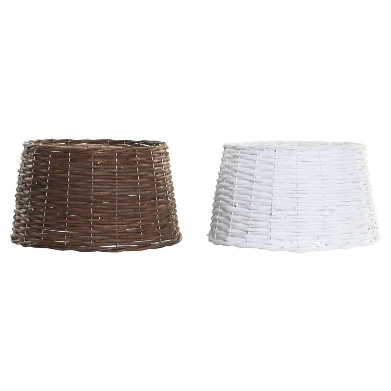 Faldón de árbol de Navidad DKD Home Decor Mimbre (39 x 39 x 22 cm) (2 Unidades)