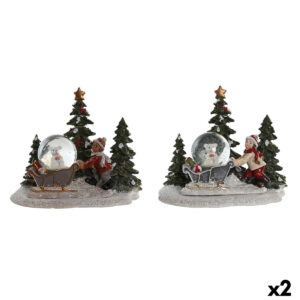 Adorno Navideño DKD Home Decor Resina (16 x 12,5 x 14,5 cm) (2 Unidades)