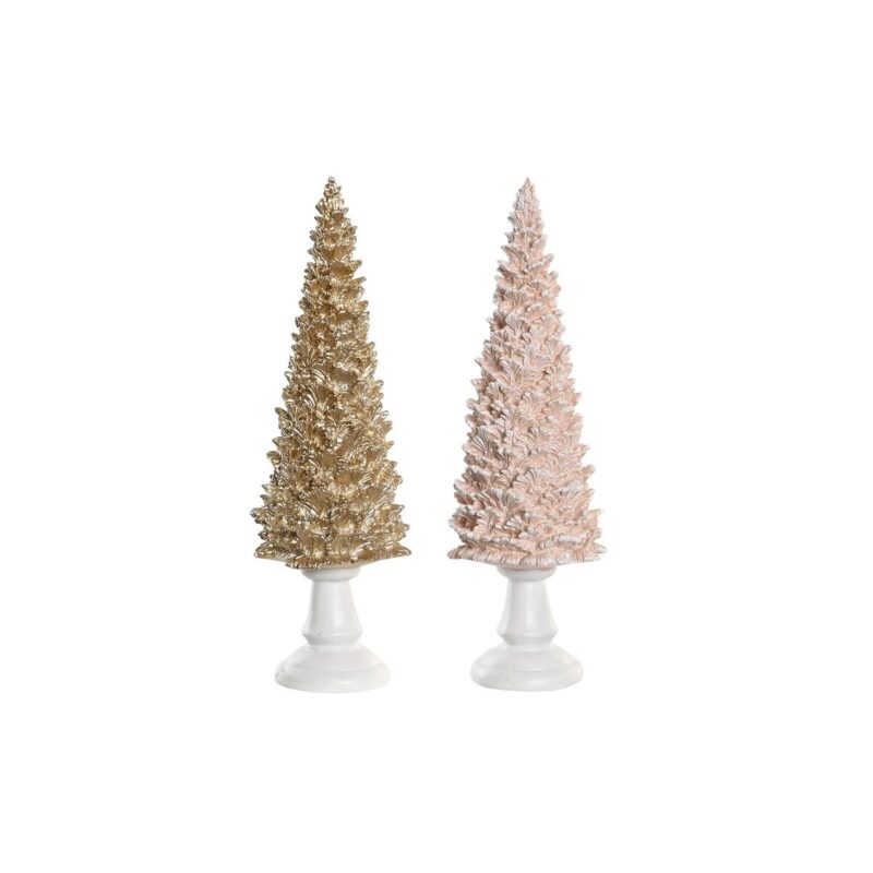 Adorno Navideño DKD Home Decor Árbol Resina (10,5 x 10,5 x 32 cm) (2 Unidades)