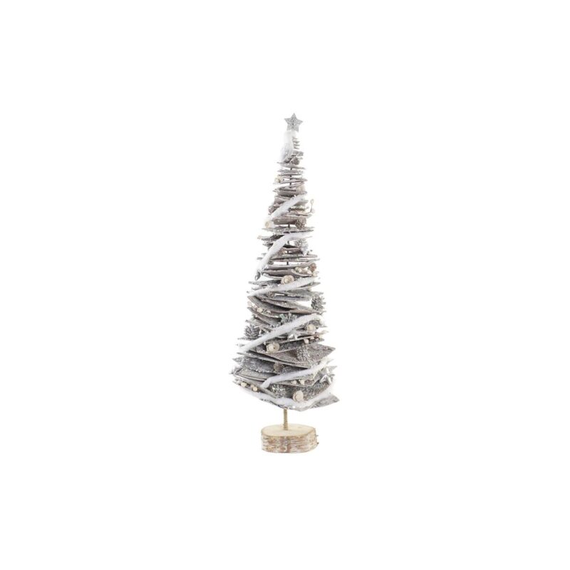 S3035723_0 Árbol de Navidad DKD Home Decor Natural Abedul Nevado 34 x 34 x 102 cm